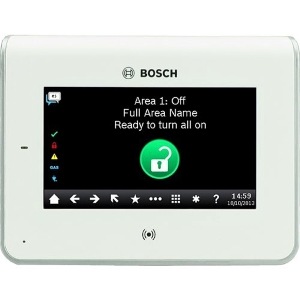 Bosch B942W Touchscreen Intrusion LCD Keypad, White B942W | DS-B942W