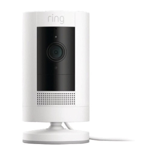 Ring Stick Up Cam with Plug-In Adaptor 3rd GEN, Indoor/Outdoor HD IP Security Camera