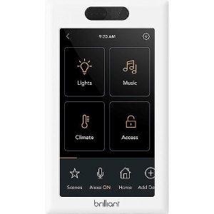 Resideo BHA120USWH1 + Brilliant Smart Home Control Wired 1-Switch Panel, Touchscreen Keypad and Automation System