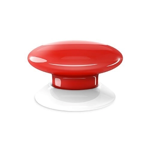 FIBARO USA FGPB-101-3 US Plug and Play Button Scene Activator, Red