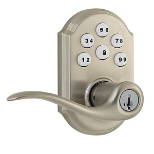 Kwikset 912TNL TRL SmartCode Electronic Tustin Door Lever with Z-Wave Technology