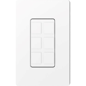 Lutron CA-6PF-WH Claro 6-Port Frame with Blanks