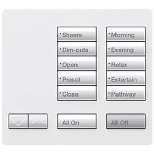 Lutron  RadioRA 2 Tabletop Designer Keypad, 15 Buttons with Raise/Lower
