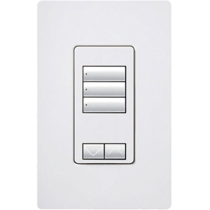 Lutron RRD-W3BRL-WH RadioRA 2 seeTouch Wall-Mount Designer Keypad, 3 Button w/ Raise-Lower