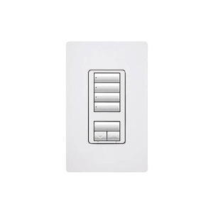 Lutron RRD-HN3S-WH RadioRA 2 seeTouch Wall-Mount CL Hybrid Keypad, w/ Raise-Lower, White